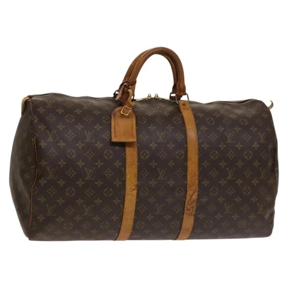 LOUIS VUITTON Monogram Keepall 55 Boston Bag M41424 LV Auth ar13669 - Picture 1 of 16